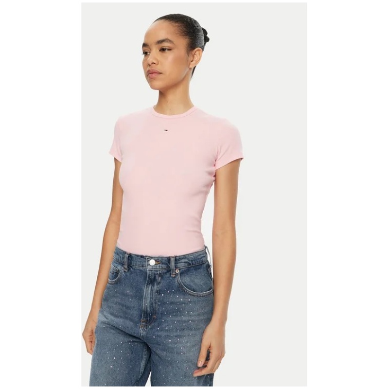 TOMMY JEANS Slim essential rib ss ext